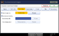 Schermafbeelding bedieningspaneel