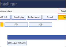 Schermafbeelding bedieningspaneel
