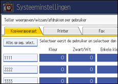 Schermafbeelding bedieningspaneel