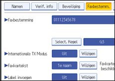 Schermafbeelding bedieningspaneel