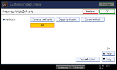 Schermafbeelding bedieningspaneel