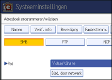 Schermafbeelding bedieningspaneel