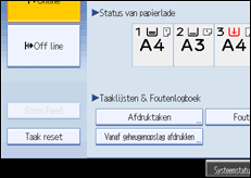 Schermafbeelding bedieningspaneel