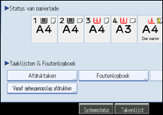 Schermafbeelding bedieningspaneel