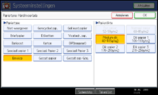 Schermafbeelding bedieningspaneel