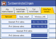 Schermafbeelding bedieningspaneel