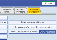Schermafbeelding bedieningspaneel