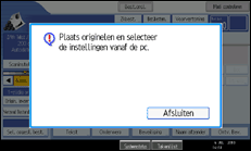 Schermafbeelding bedieningspaneel