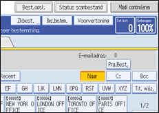 Schermafbeelding bedieningspaneel
