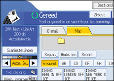 Schermafbeelding bedieningspaneel