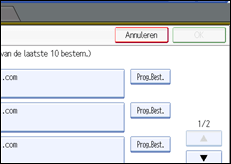 Schermafbeelding bedieningspaneel