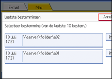 Schermafbeelding bedieningspaneel