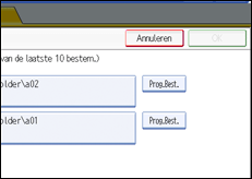 Schermafbeelding bedieningspaneel