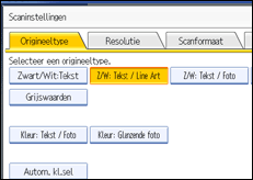 Schermafbeelding bedieningspaneel