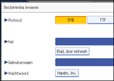 Schermafbeelding bedieningspaneel