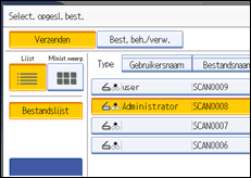 Schermafbeelding bedieningspaneel