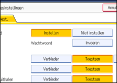 Schermafbeelding bedieningspaneel
