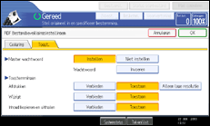 Schermafbeelding bedieningspaneel