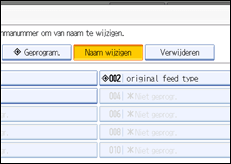 Schermafbeelding bedieningspaneel