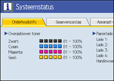 Schermafbeelding bedieningspaneel