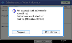 Schermafbeelding bedieningspaneel