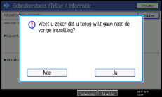 Schermafbeelding bedieningspaneel