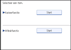 Schermafbeelding bedieningspaneel