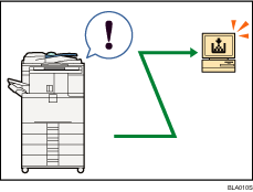 Ilustracja przedstawiająca monitorowanie oraz zmianę ustawień urządzenia za pomocą komputera