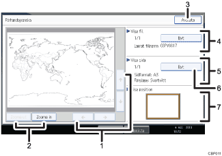 Bild av anv&auml;ndarpanelen (numrerade detaljer)