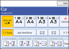 Bild av användarpanelens skärm