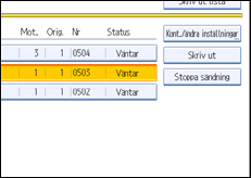 Bild av användarpanelens skärm