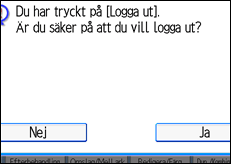 Bild av användarpanelens skärm