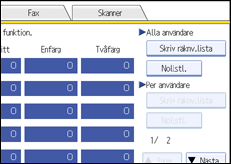 Bild av användarpanelens skärm