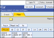 Bild av användarpanelens skärm