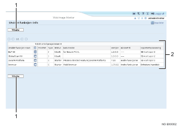 Skjermillustrasjon av nettleser, nummerert illustrasjon