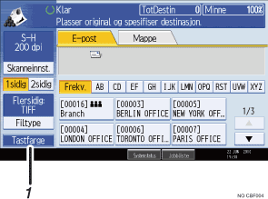 Skjermbildeillustrasjon av brukerpanelet med nummererte bildetekster