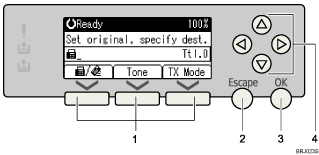 Operation panel illustration numbered callout illustration