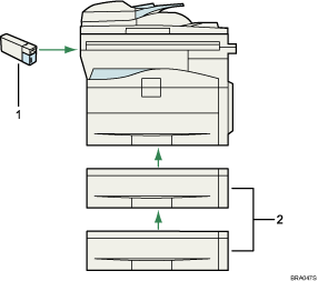 Illustration of external items numbered callout illustration