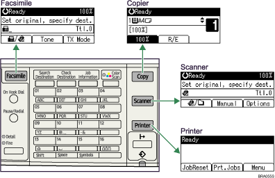 Illustration of changing modes