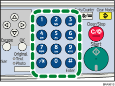 Number keys illustration