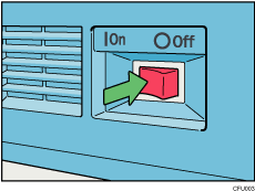 Main power switch illustration
