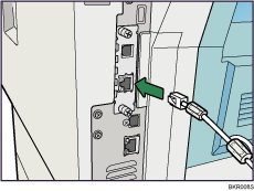 illustration of connecting Ethernet cable