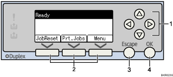 operation panel screen illustration (numbered callout illustration)