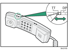 illustration of specifying the handset line type