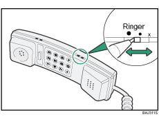 illustration of specifying the handset bell volume