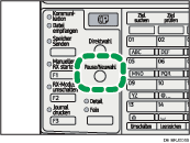 Abbildung Taste Pause/Neuwahl