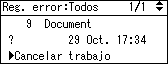 Ilustración de la pantalla del panel de operaciones