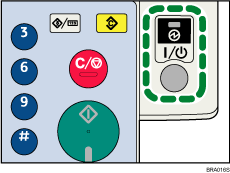 Illustrazione dell'interruttore di funzionamento.