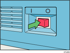 Illustrazione dell'interruttore di alimentazione principale