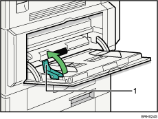 Illustrazione schermata vassoio bypass con didascalie numerate